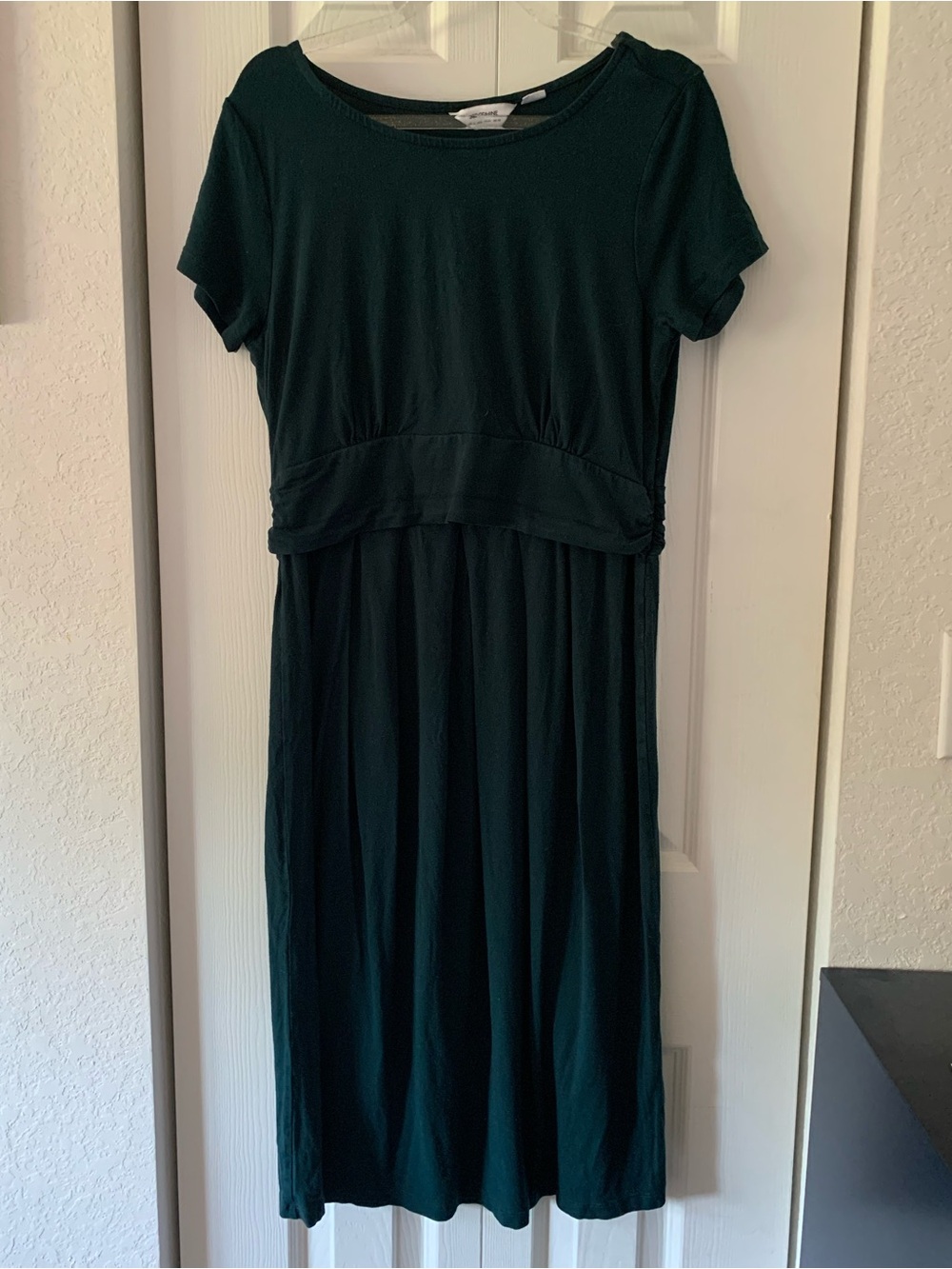 Seraphine Dark Green Short Sleeve Midi Nursing Dress Size 6